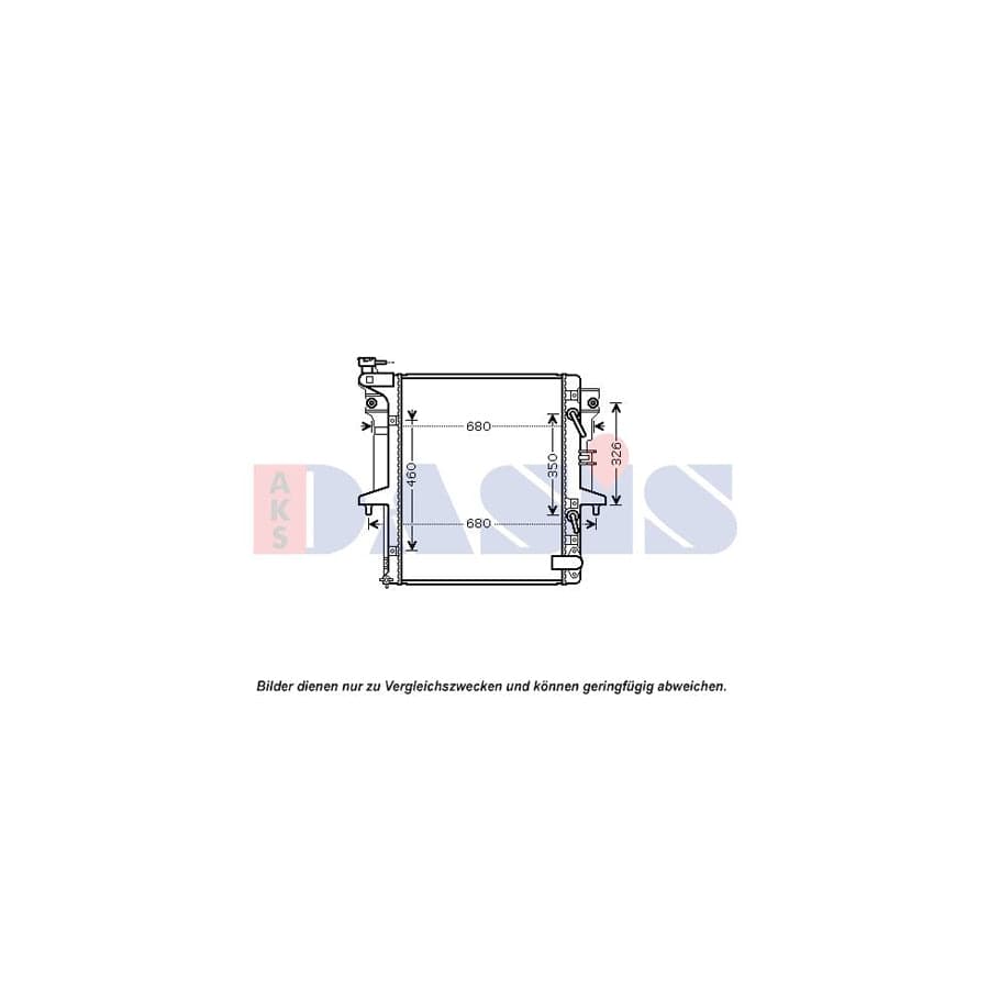 AKS Dasis 140101N Engine Radiator for Mitsubishi L200 / Triton IV Pickup (Ka, Kb)