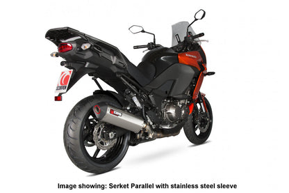 Scorpion RKA112CEO Kawasaki Serket Parallel Slip-On - Carbon Fibre Sleeve (Versys 1000 Tourer / Versys 1000 Grand Tourer) | ML Performance UK UK