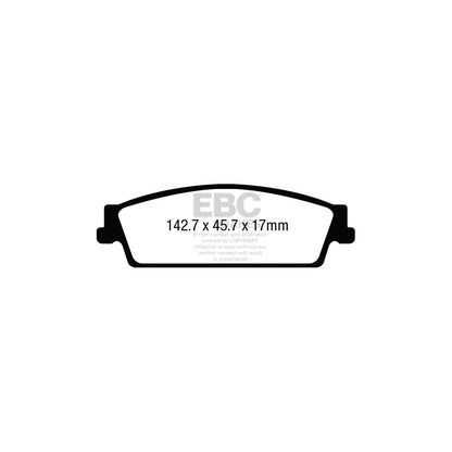 EBC DP43022R Cadillac Escalade Yellowstuff Rear Brake Pads 2 | ML Performance UK Car Parts