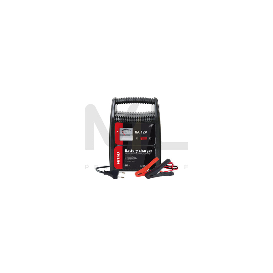 AMiO SBC-8A 02086 Battery Charger portable, with jump starter, 8A, 12V