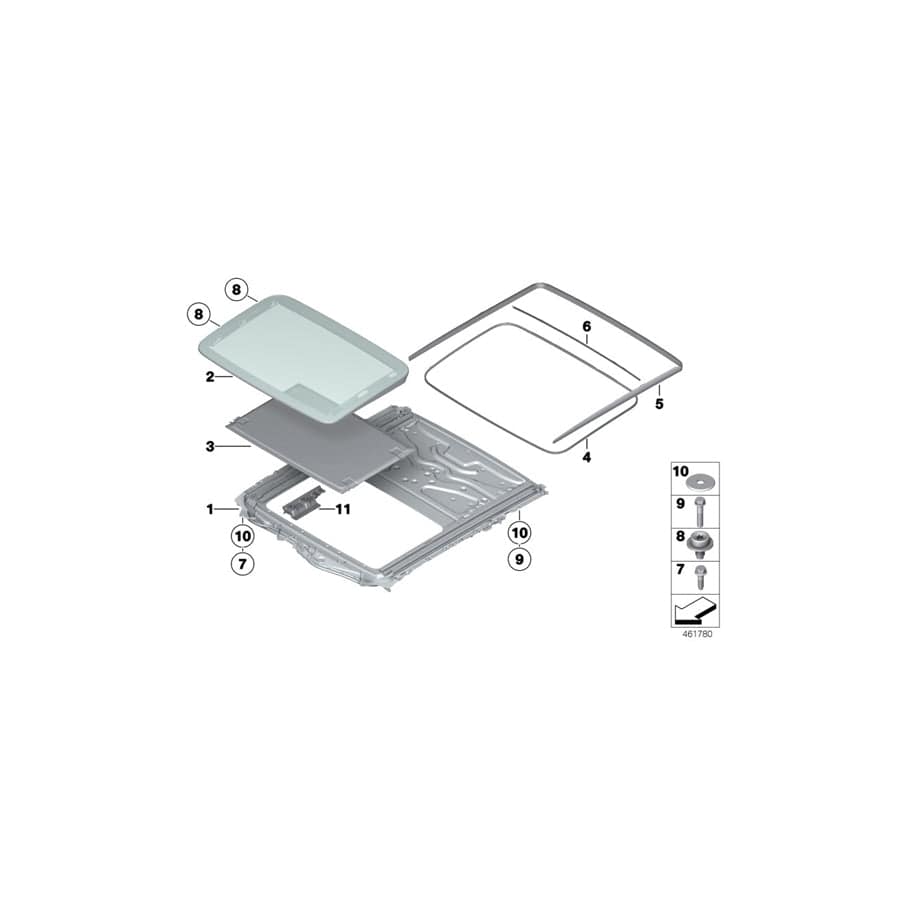 Genuine BMW 54107209207 F02 F01 F03 Supended Headliner OYSTER (Inc. Hybrid 7, ALPINA B7 & 740Li)