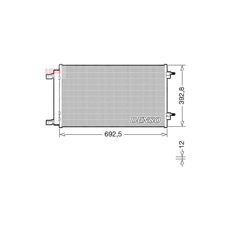 DENSO DCN20047 Air Conditioning Condenser for Opel Astra K Sports Tourer (B16)