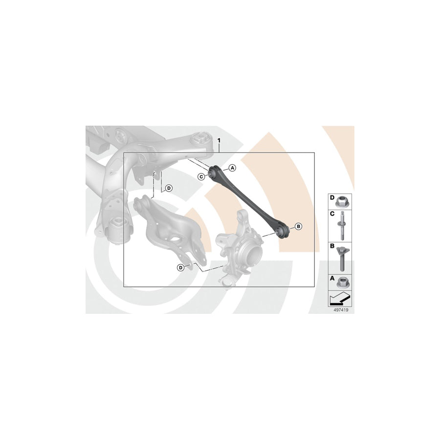 Genuine BMW 33322466809 F30 F31 F21 Repair Kit For Track Control Arm VALUE LINE (Inc. 120d, 330d & 118dX)