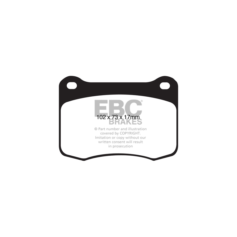 EBC DP41820R Lexus IS-F Yellowstuff Rear Brake Pads 2 | ML Performance UK Car Parts