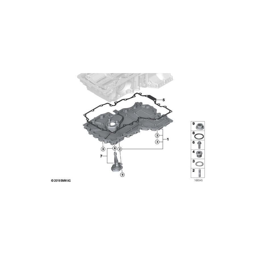 Genuine BMW 11137570694 F07 F02 F01 Oil Pan (Inc. 550iX 4.4, Alpina B6 & 550iX)