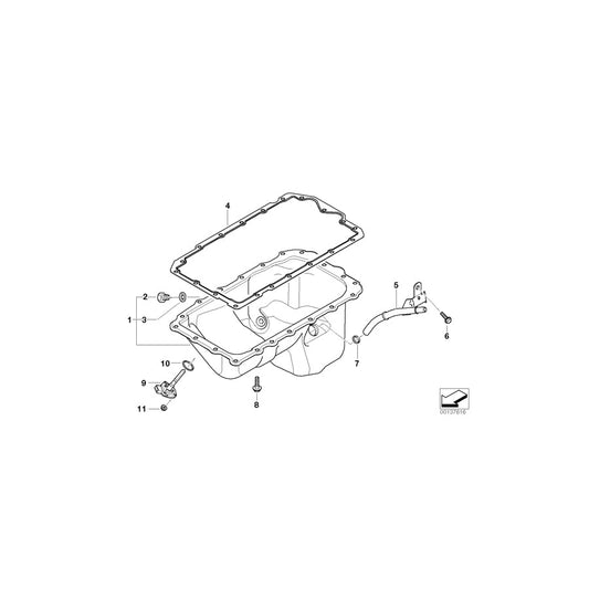 Genuine BMW 11137568565 E87 E90 E91 Oil Pan (Inc. 318Ci, 118i & 120i)