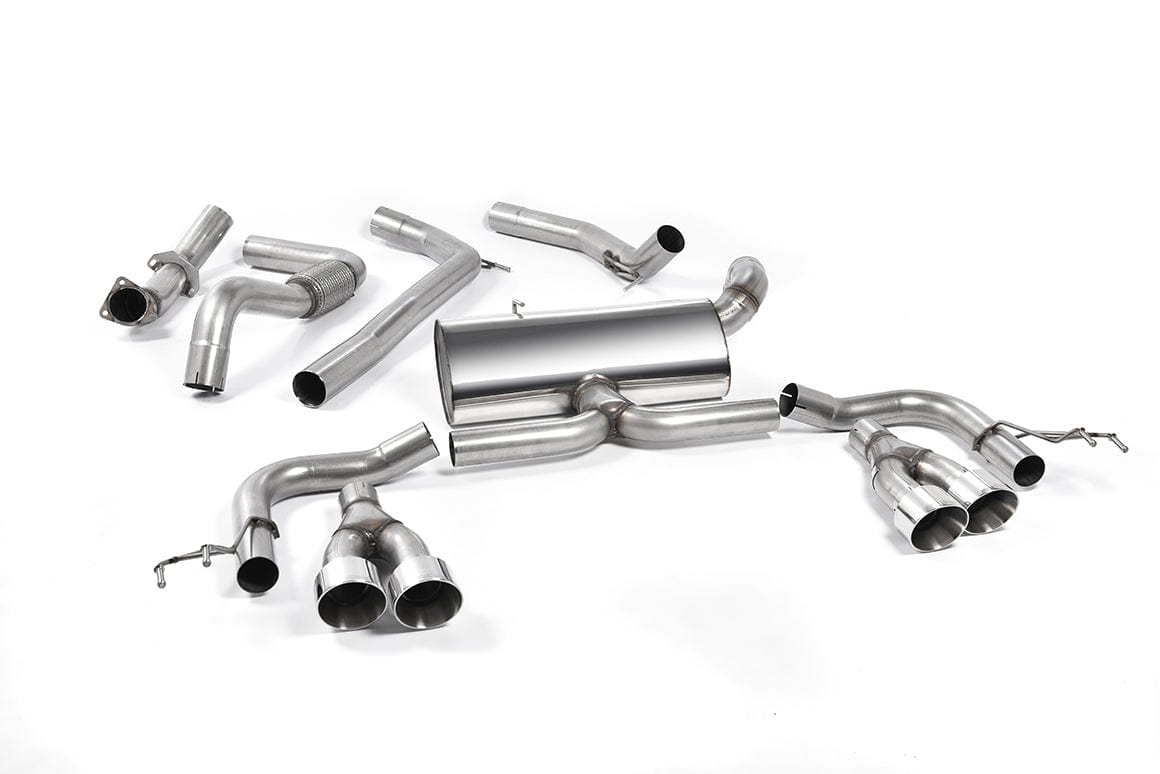 MillTek SSXHO225 Honda Civic Cat-Back Exhaust (Race) with Polished Tips