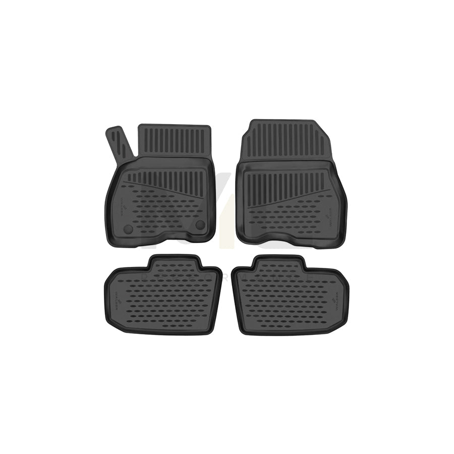 WALSER Tailored, XTR 75250 Floor mat set Elastomer, Front and Rear, Black