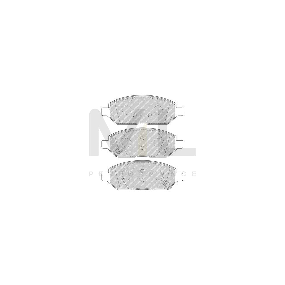 Ferodo FDB5019 Brake Pad Set With Acoustic Wear Warning, With Accessories