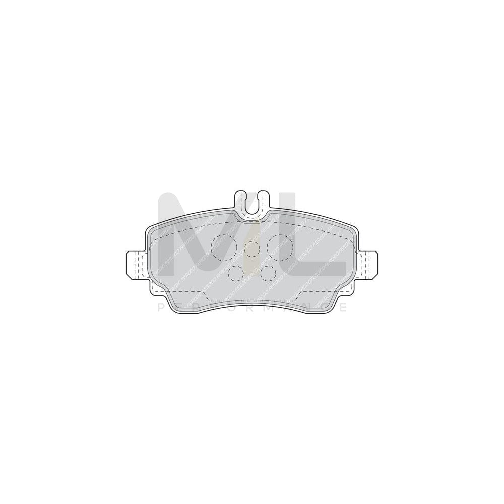 Ferodo Premier FDB1356 Brake Pad Set Suitable for Mercedes-Benz Vaneo (W414) Incl. Wear Warning Contact, With Brake Caliper Screws, With Accessories