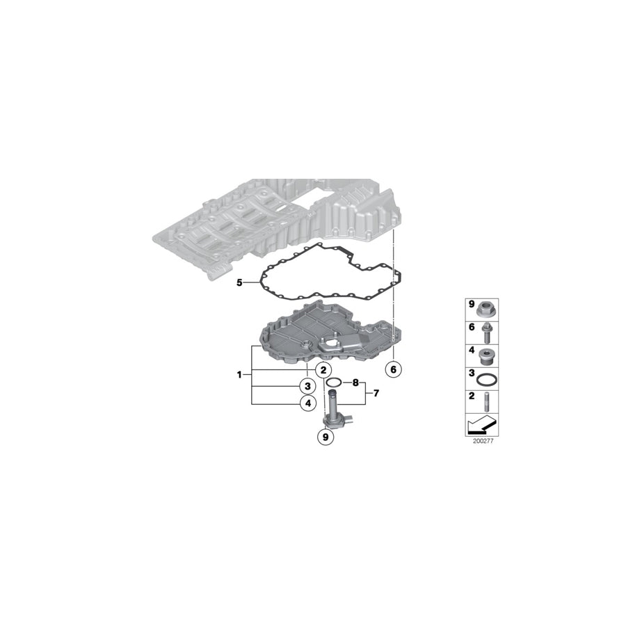Genuine BMW 11137578303 RR6 F02 F01 Oil Pan (Inc. 760i, Ghost & Ghost EWB)