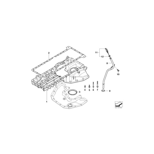Genuine BMW 11137574533 E67 Drophead RR1 Oil Pan Upper Part (Inc. 760LiS, Phantom & Coupé)