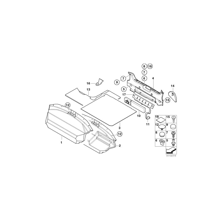 Genuine BMW 51478401023 E36 Storing Partition (Inc. Z3)