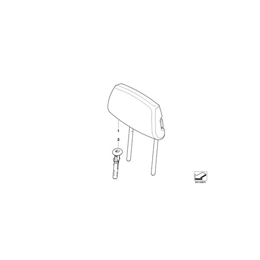 Genuine BMW 52207256599 E81 E87 Headrest Leather BEIGE (Inc. 116i 2.0, 123d & 118i)