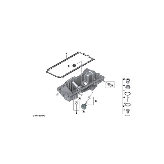 Genuine BMW 11137629210 E70 E71 Oil Pan (Inc. X6 40iX, X5 35iX & X6 35iX)