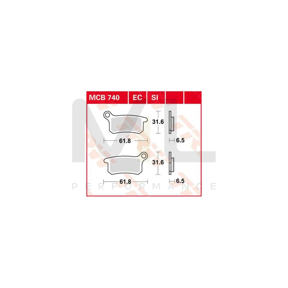 TRW Organic Low Budget Mcb740Ec Brake Pad Set