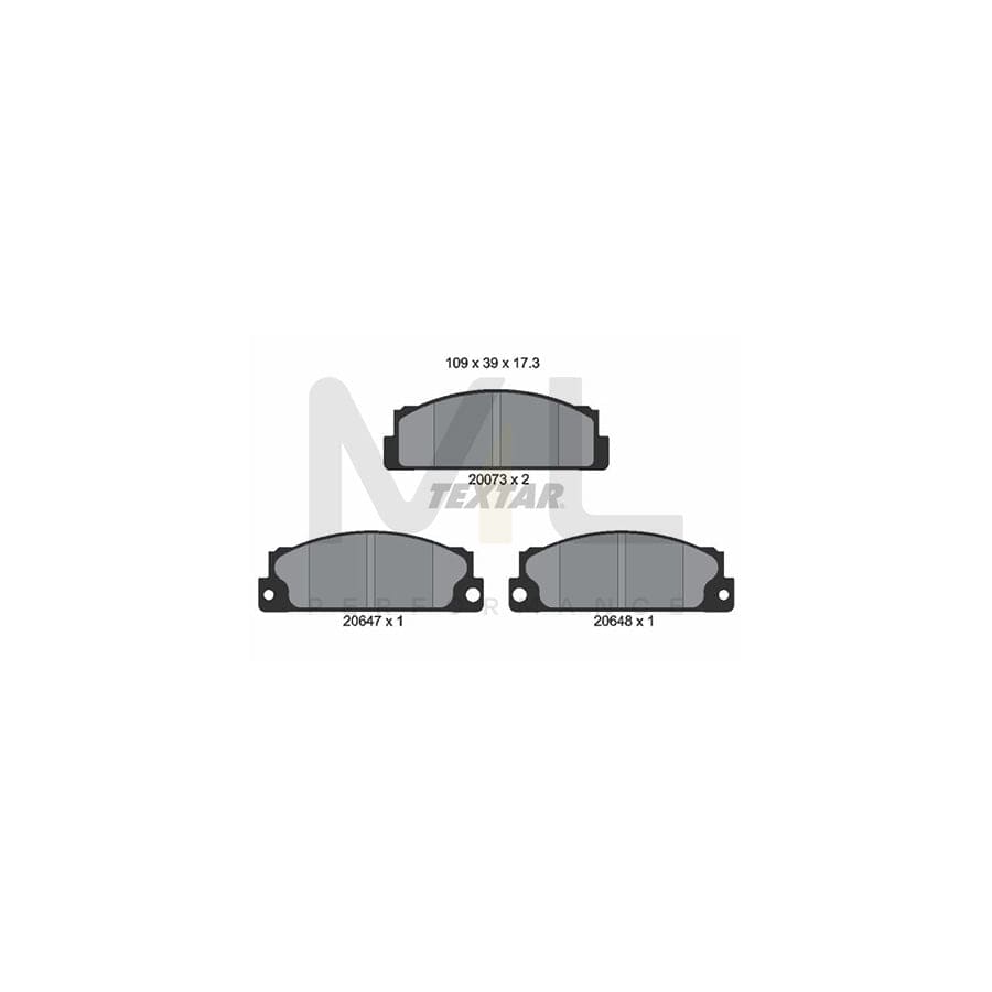 TEXTAR 2007306 Brake pad set with acoustic wear warning