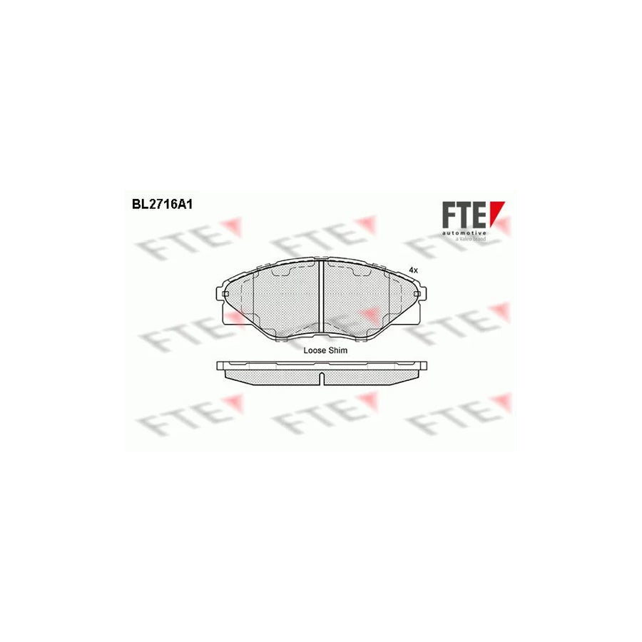 FTE 9010941 Brake Pad Set for Toyota Hilux VII Pickup