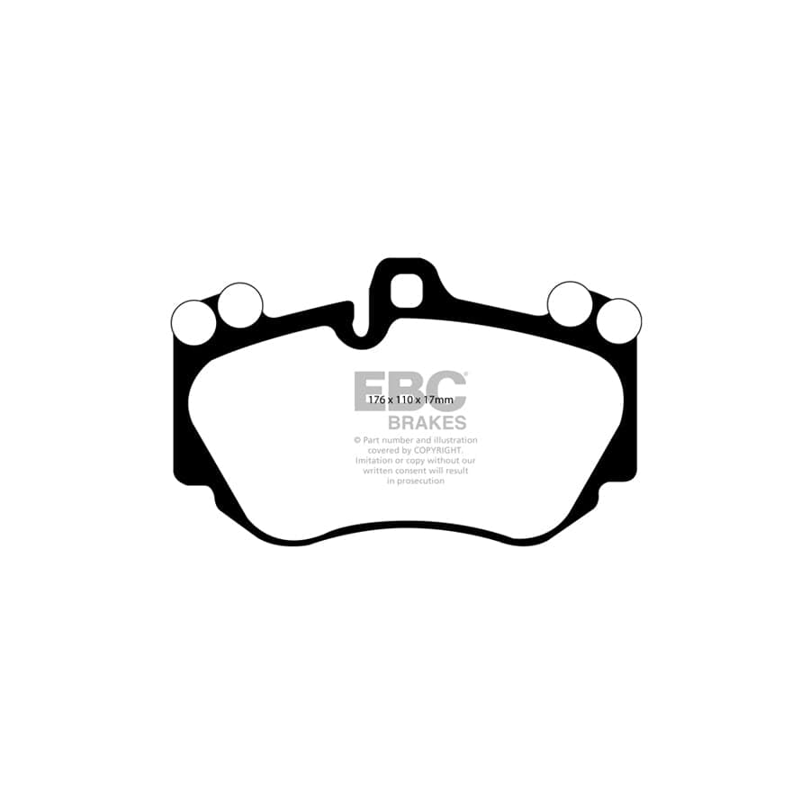 EBC PD03KF120 Audi A8 Yellowstuff Front Brake Pad & Plain Disc Kit - TRW Caliper 2 | ML Performance UK Car Parts