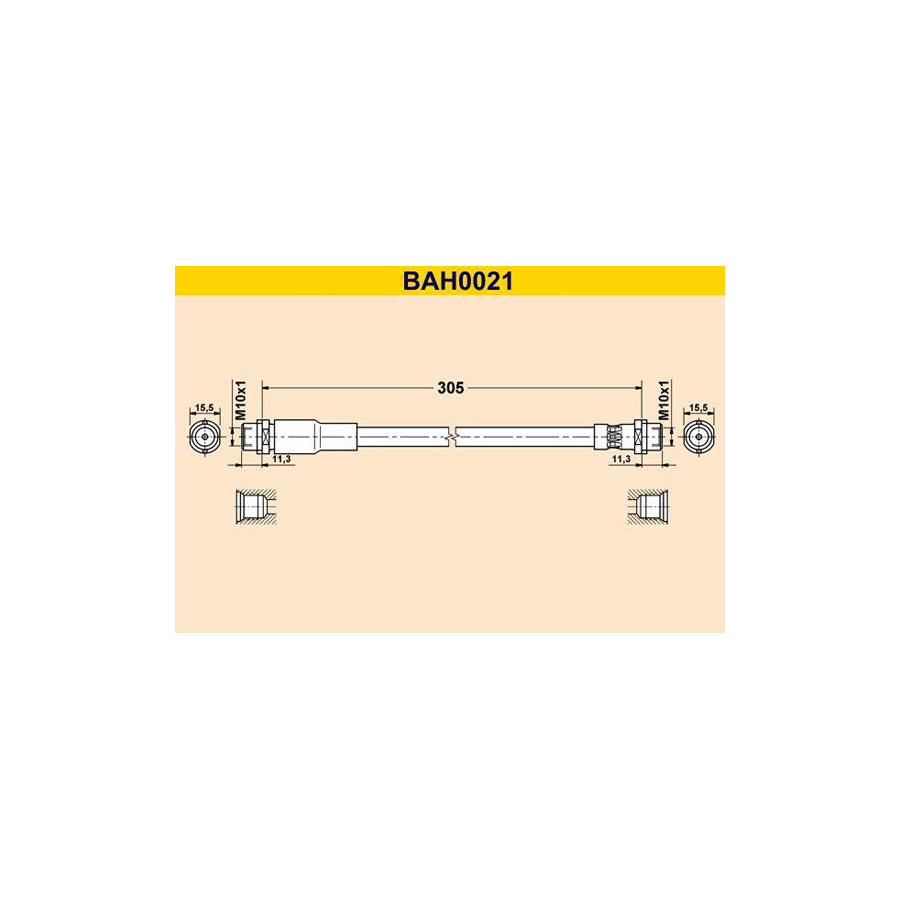 Barum Bah0021 Brake Hose