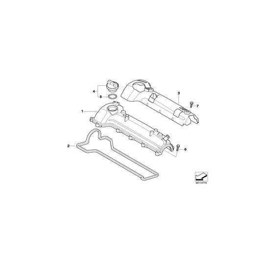 Genuine BMW 11127791808 R50 Screw With Flange M6X22 (Inc. One D)