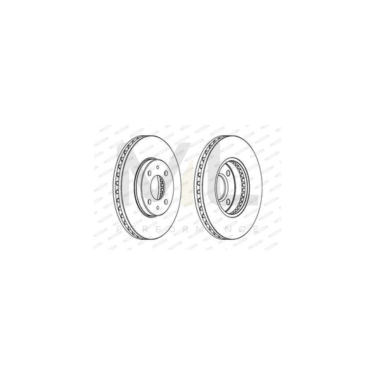 Ferodo Premier DDF716 Brake Disc Vented, Without Bolts/Screws  - Pair