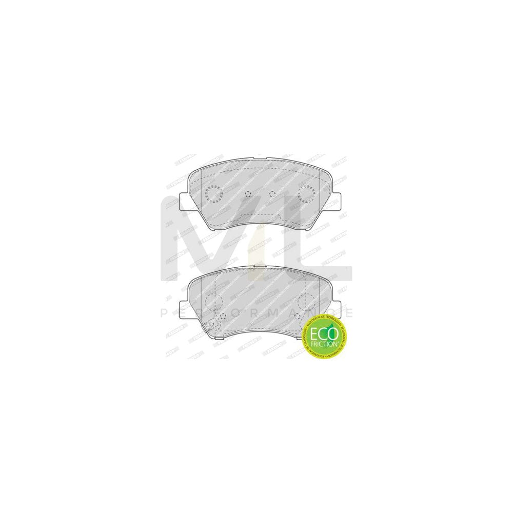 Ferodo FDB4613 Brake Pad Set Premier Eco Friction, With Acoustic Wear Warning, With Accessories