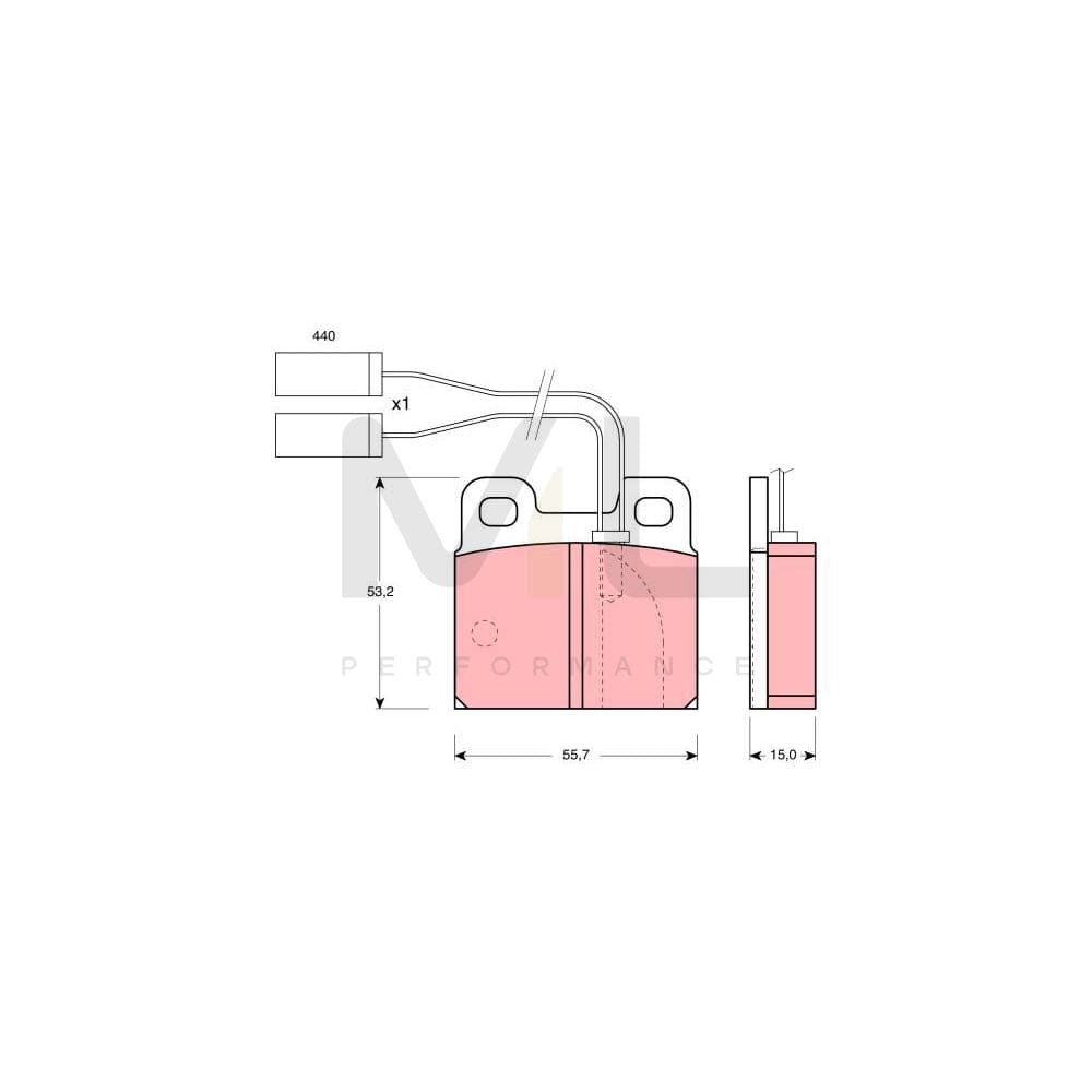 TRW Gdb363 Brake Pad Set Incl. Wear Warning Contact