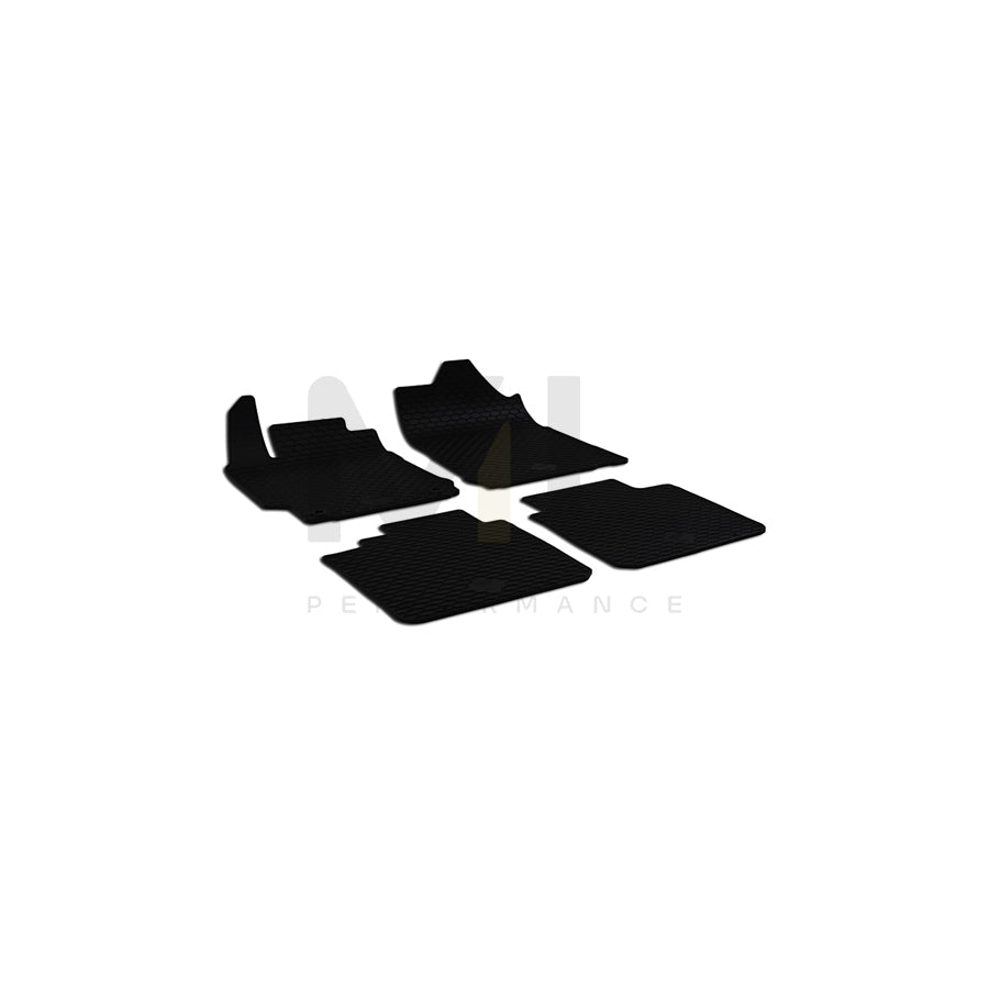 WALSER 50800 Floor mat set for TOYOTA Camry VII Saloon (_V5_) Elastomer, Front and Rear, Quantity: 4, Black