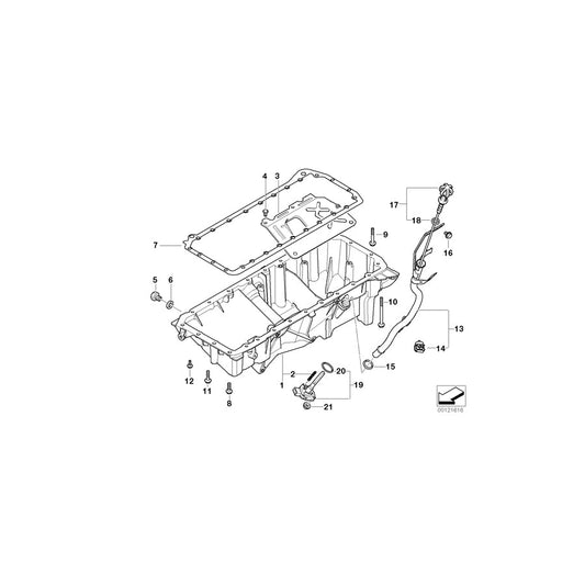 Genuine BMW 11137785522 E46 Oil Pan (Inc. 330xd)
