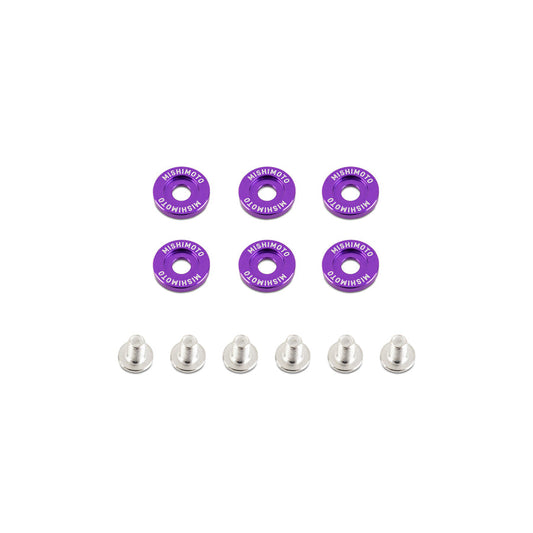 Mishimoto MMFW-SM-6PR Small Fender Washer Kit (6pcs) - Purple