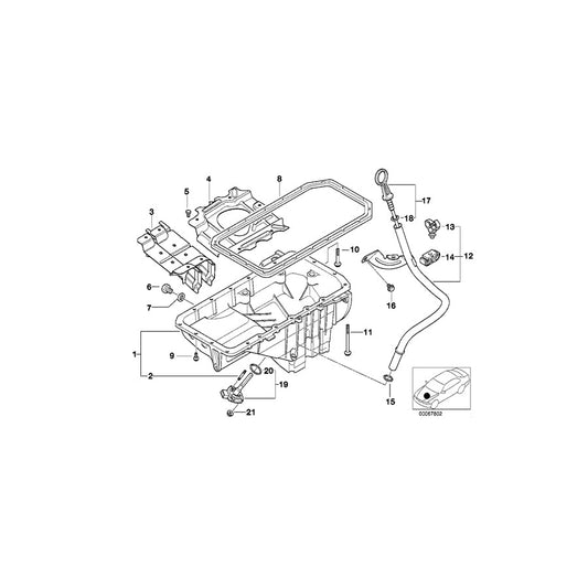 Genuine BMW 11137785072 E39 Oil Deflector (Inc. 520d)