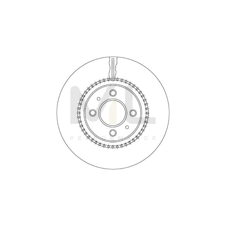 TRW DF6904 Brake Disc for KIA RIO Vented, Painted  - 1 piece
