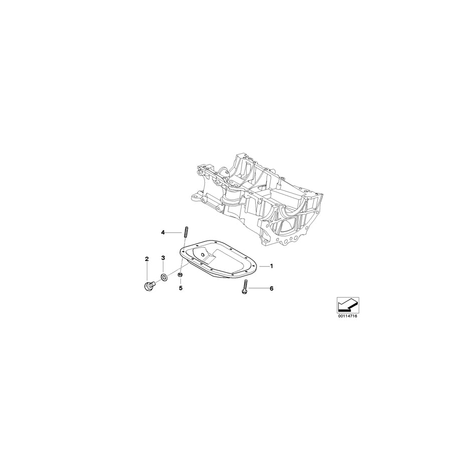 Genuine BMW 11137790958 R50 Oil Pan (Inc. One D)