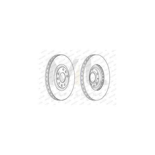 Ferodo DDF2237C Brake Disc for Peugeot Rcz Coupe Vented, Coated  - Pair