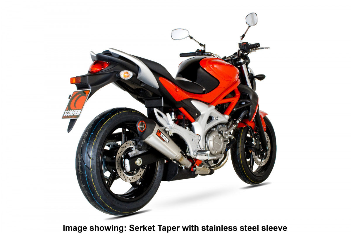 Scorpion RSI105TEO Suzuki Gladius 650 Serket Taper Slip-On - Titanium Sleeve | ML Performance UK UK