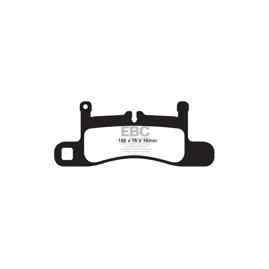 EBC PD14KR606 Porsche VW Cayenne Bluestuff Rear Brake Pad & GD Disc Kit - Brembo Caliper 2 | ML Performance UK Car Parts