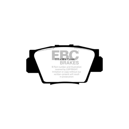 EBC PD02KR202 Honda NSX Redstuff Rear Brake Pad & Plain Disc Kit - Akebono Caliper 2 | ML Performance UK Car Parts