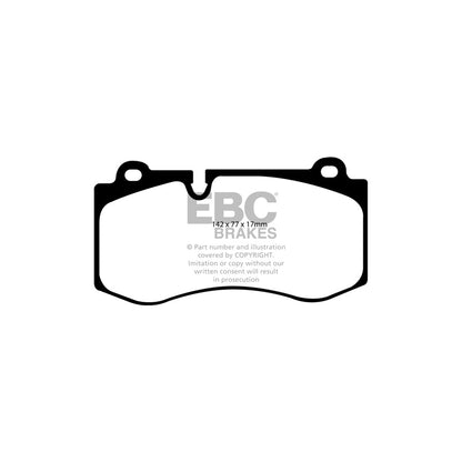 EBC PD07KF291 Mercedes-Benz C219 Redstuff Front Brake Pad & USR Disc Kit - ATE Caliper 2 | ML Performance UK Car Parts