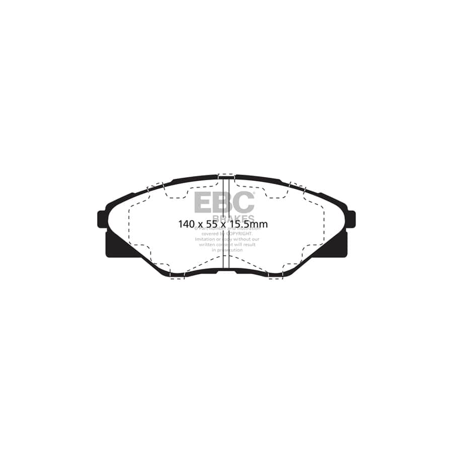 EBC PDKF2037 Toyota Hi-Lux (Extra Cab) Ultimax Front Brake Pad & Plain Disc Kit 2 | ML Performance UK Car Parts