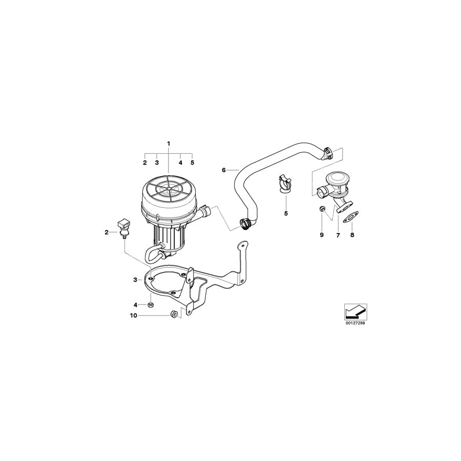 Genuine BMW 11727556956 E60 E61 Pressure Hose Assy (Inc. 525i, 520i & 530i)