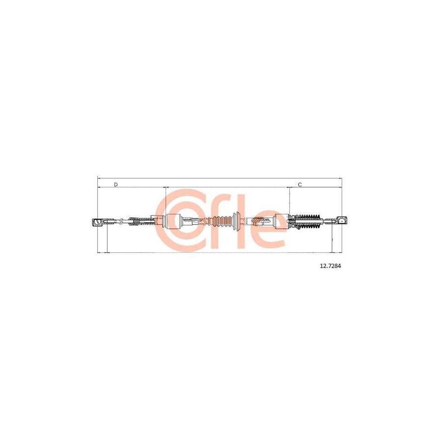 Cofle 92.12.7284 Cable, Manual Transmission for Fiat Ducato