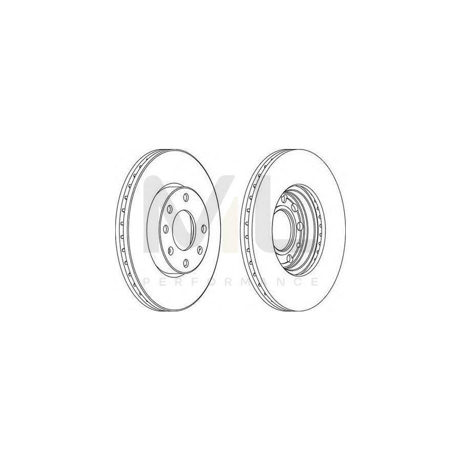 Ferodo DDF1041C-1 Brake Disc Vented, Coated, With Bolts/Screws  - Pair