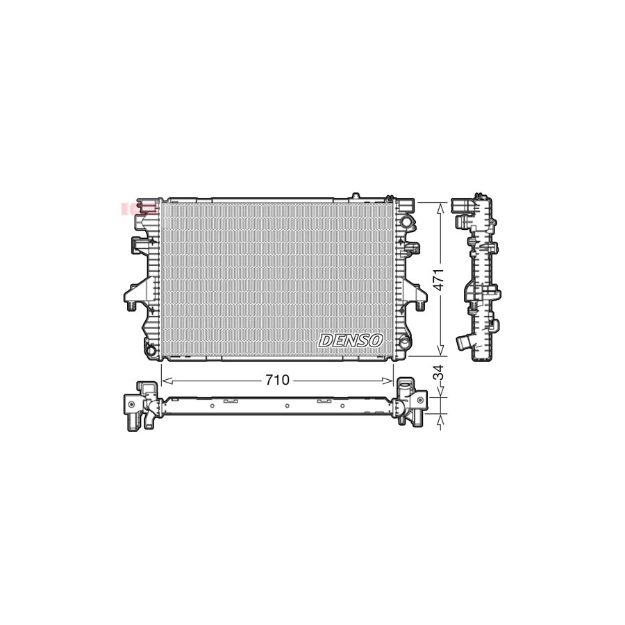 DENSO DRM32040 Engine Radiator