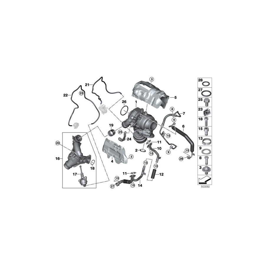 Genuine BMW 11428586479 F45 F39 F48 Oil Pipe (Inc. 220d, 218dX & 220dX)