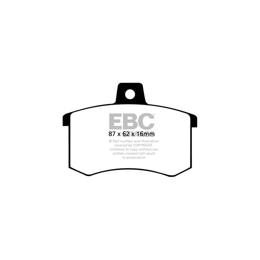 EBC PD03KR036 Audi D2 Yellowstuff Rear Brake Pad & Plain Disc Kit - Girling/TRW Caliper (Inc. 100, 200, A8) 2 | ML Performance UK Car Parts