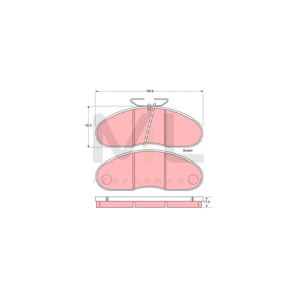 TRW Gdb948 Brake Pad Set Not Prepared For Wear Indicator, With Brake Caliper Screws, With Accessories