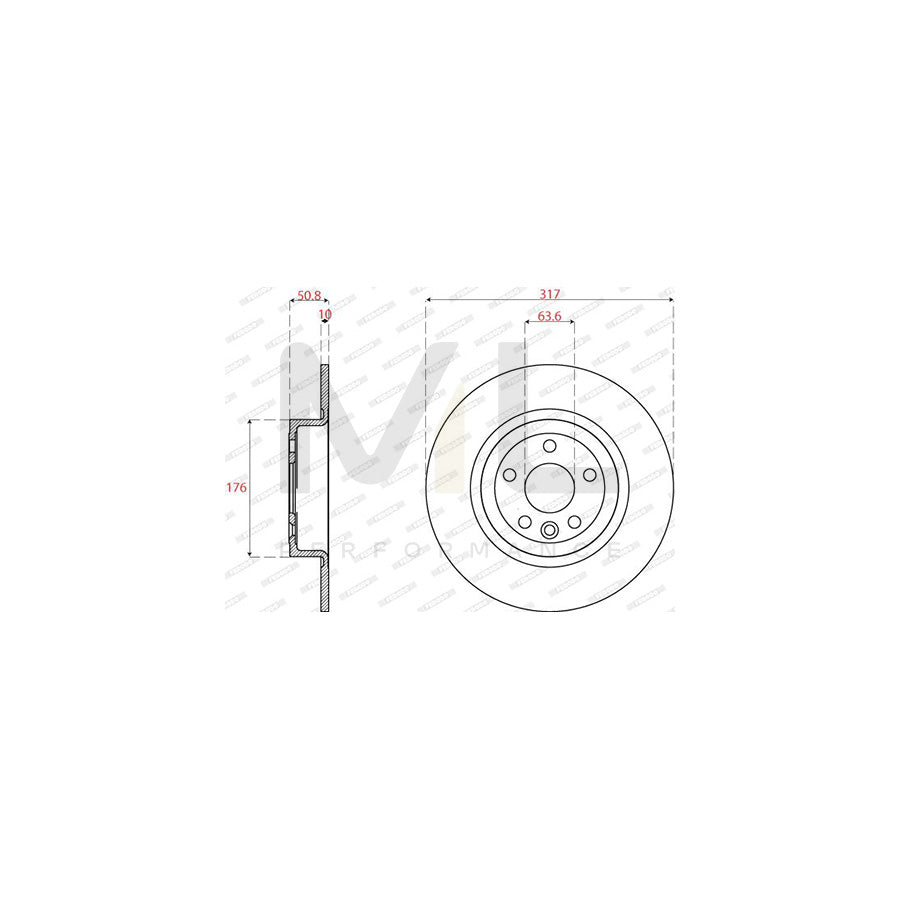 Ferodo DDF2771C Brake Disc Solid  - Pair