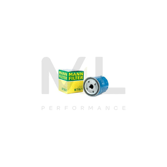 MANN-FILTER W 716/1 Oil Filter Spin-on Filter, with one anti-return valve