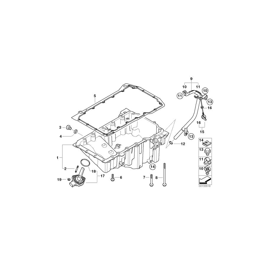 Genuine BMW 11137798372 E87 E90 E91 Oil Pan (Inc. 120d, 320d & 318d)